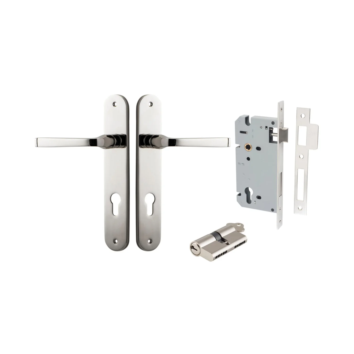 Iver Annecy Door Lever Handle on Oval Backplate Entrance Kit Key/Key - Available in Various Finishes - Image 12