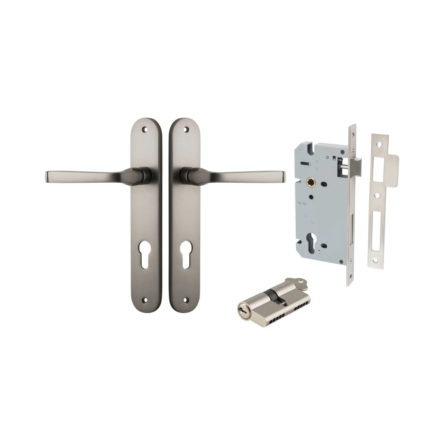 Iver Annecy Door Lever Handle on Oval Backplate Entrance Kit Key/Key - Available in Various Finishes - Image 13