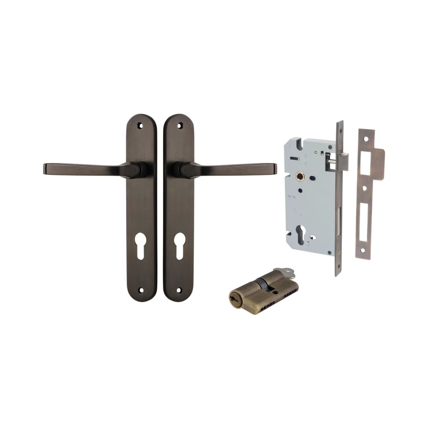 Iver Annecy Door Lever Handle on Oval Backplate Entrance Kit Key/Key - Available in Various Finishes - Image 14