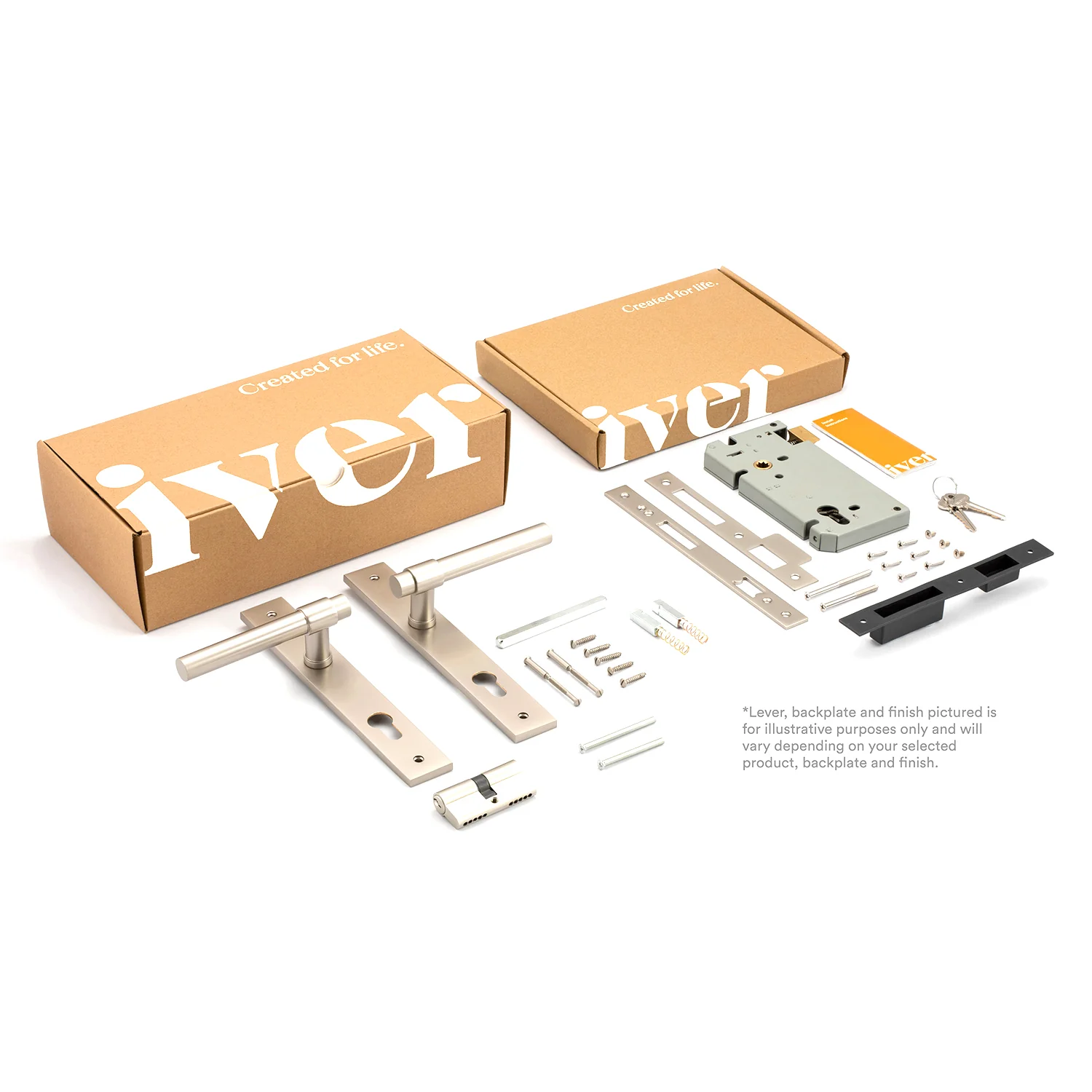 Iver Annecy Door Lever Handle on Oval Backplate Entrance Kit Key/Key - Available in Various Finishes - Image 2