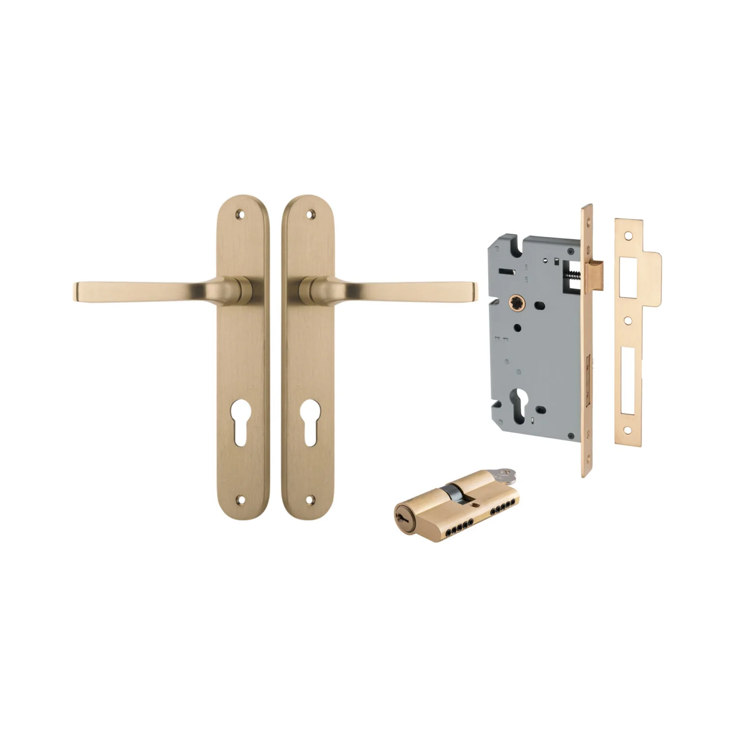 Iver Annecy Door Lever Handle on Oval Backplate Entrance Kit Key/Key - Available in Various Finishes - Image 6
