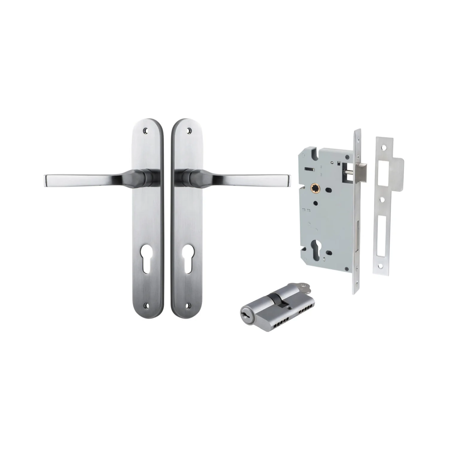 Iver Annecy Door Lever Handle on Oval Backplate Entrance Kit Key/Key - Available in Various Finishes - Image 7