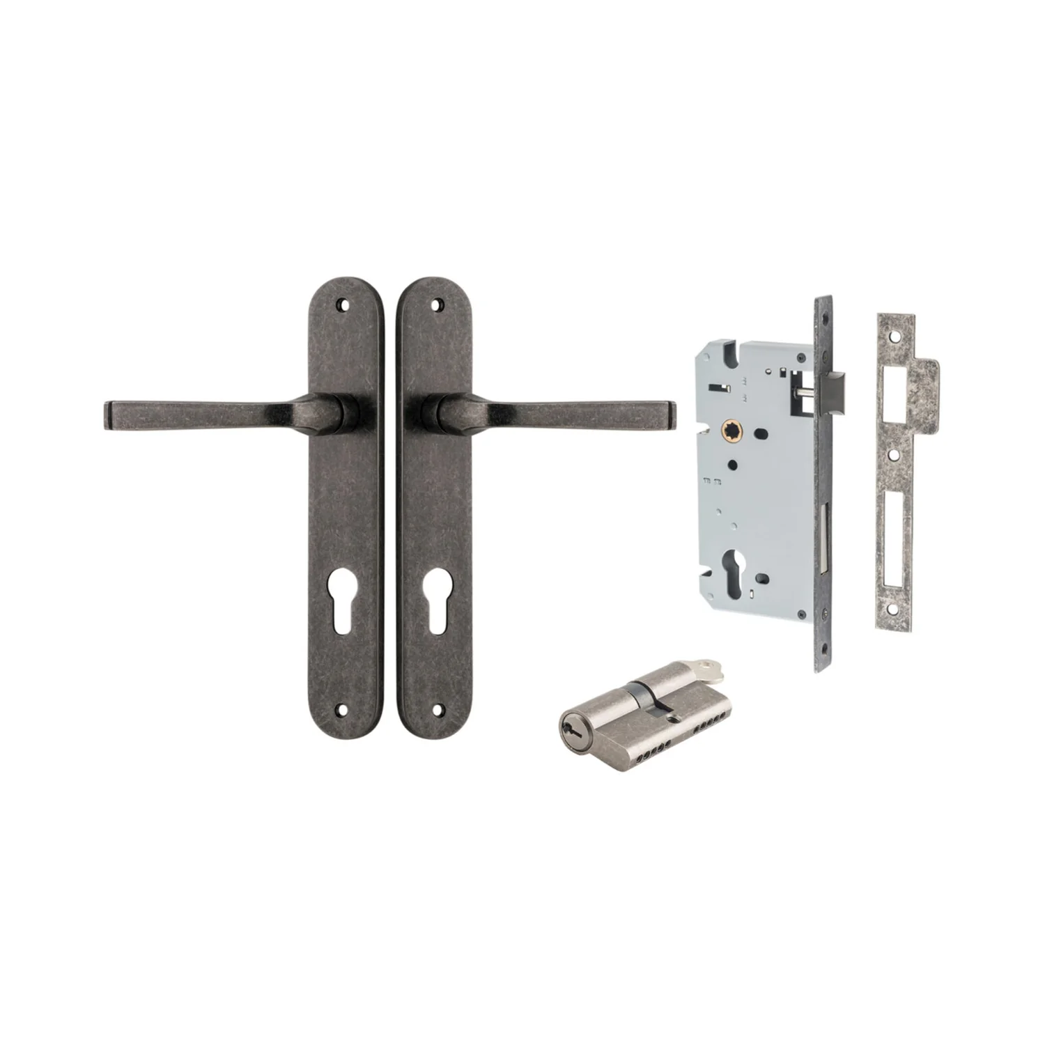 Iver Annecy Door Lever Handle on Oval Backplate Entrance Kit Key/Key - Available in Various Finishes - Image 8