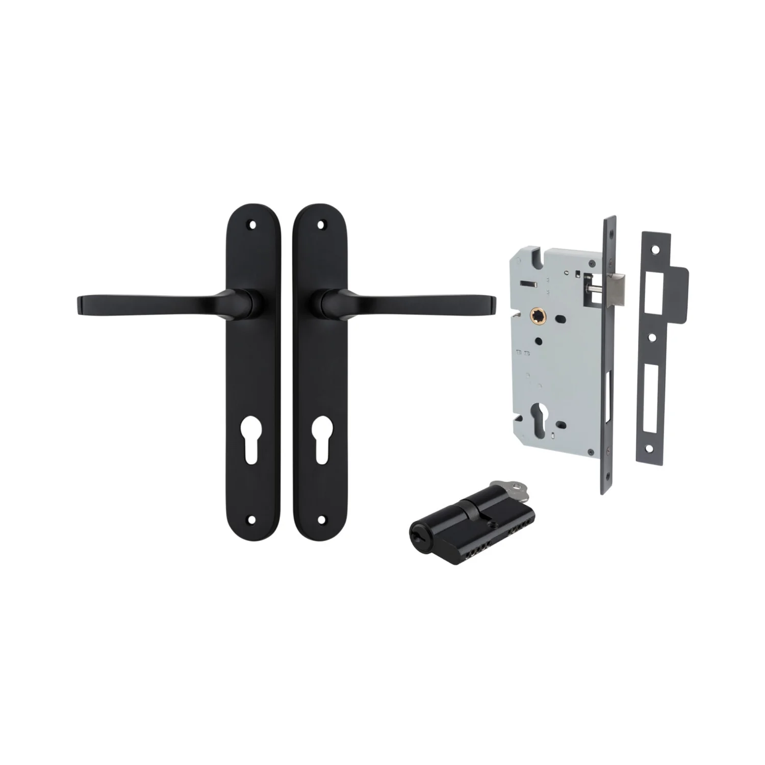 Iver Annecy Door Lever Handle on Oval Backplate Entrance Kit Key/Key - Available in Various Finishes - Image 9