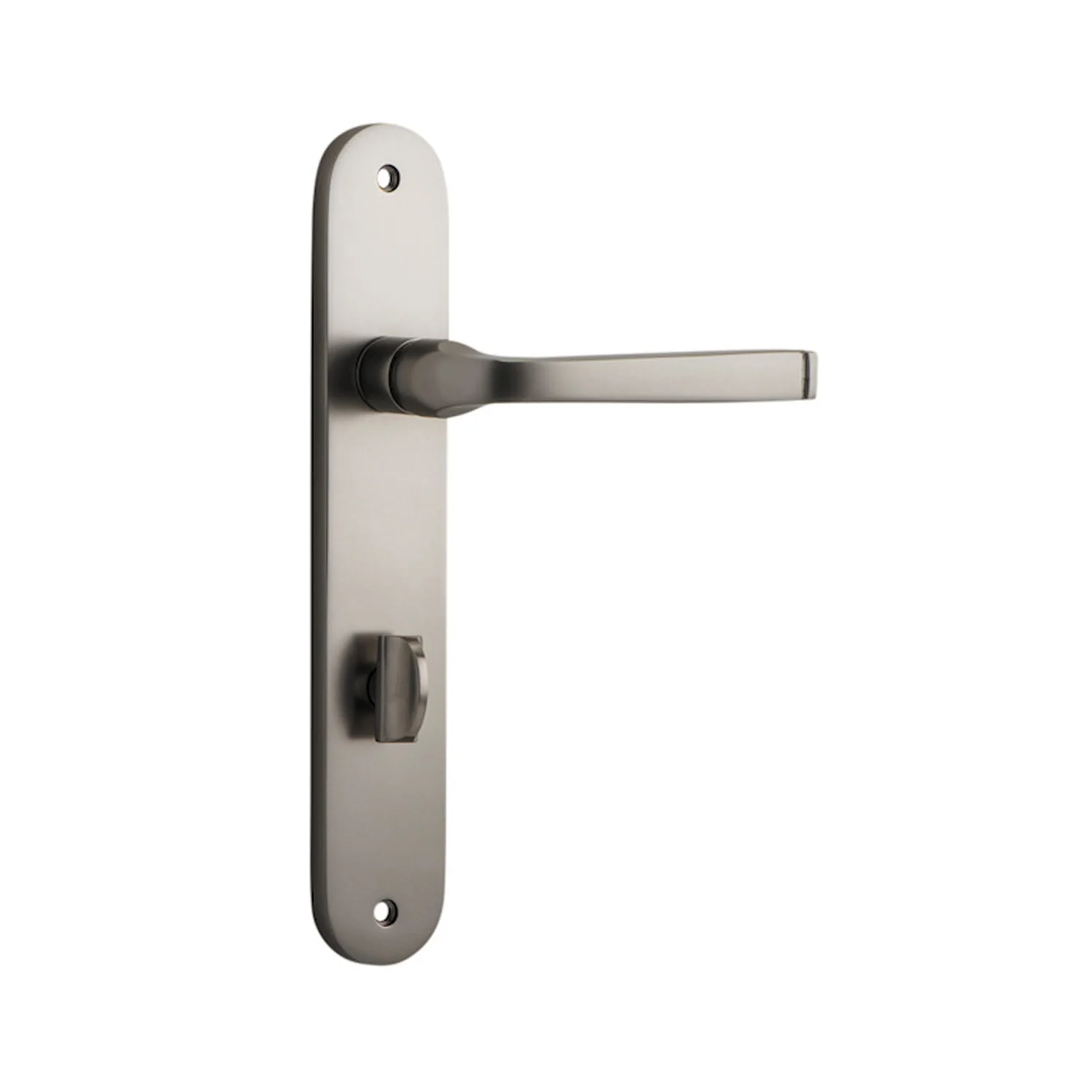 Iver Annecy Door Lever Handle on Oval Backplate Satin Nickel - Image 6