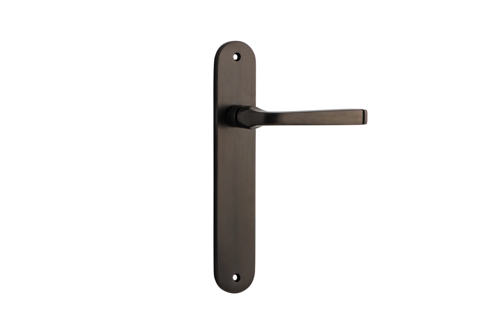 Iver Annecy Door Lever Handle on Oval Backplate Signature Brass - Image 2