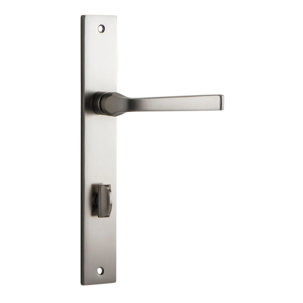 Iver Annecy Door Lever Handle on Rectangular Backplate Satin Nickel - Image 6