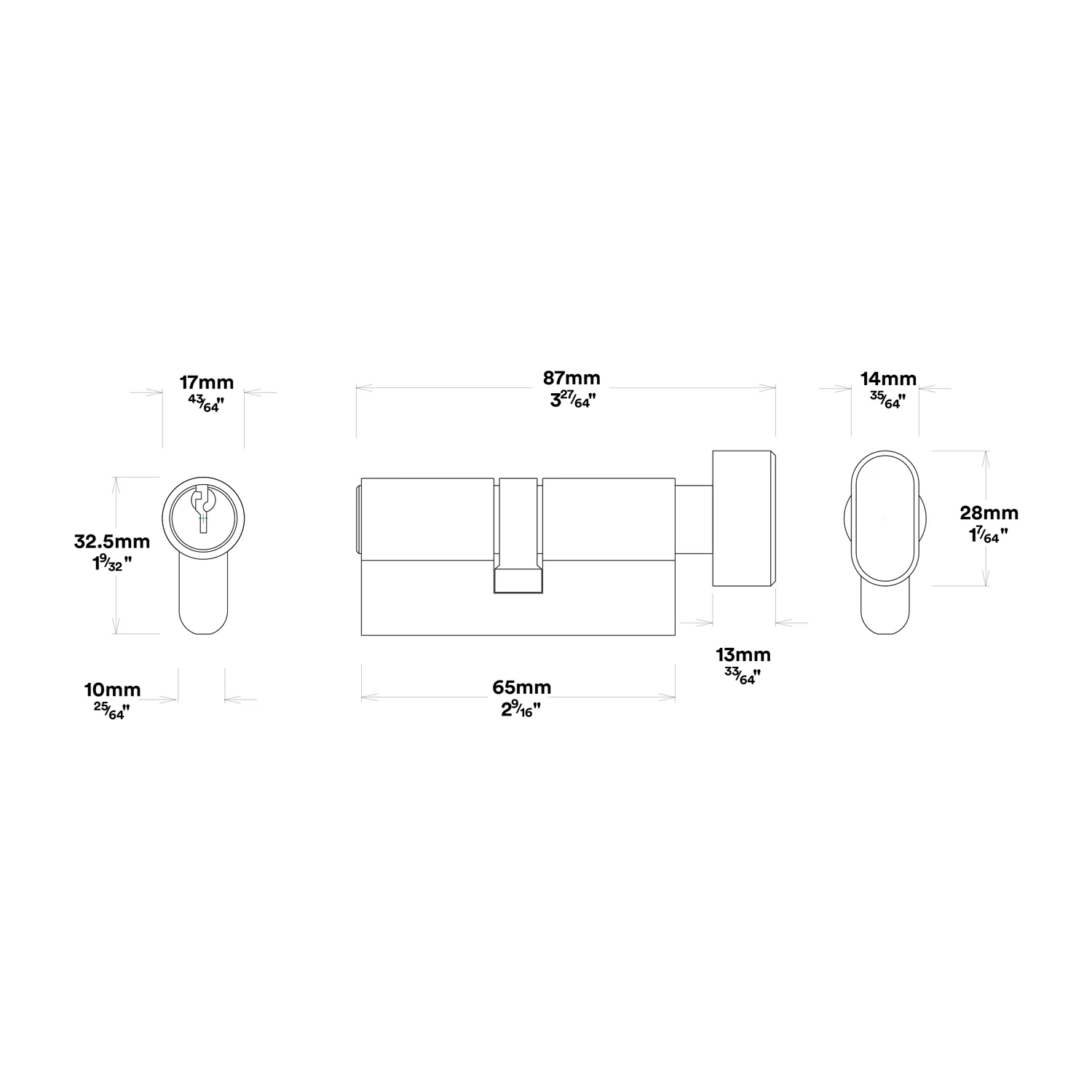 Iver Annecy Door Lever Handle on Round Rose Entrance Kit Key/Thumb - Available in Various Finishes - Image 4
