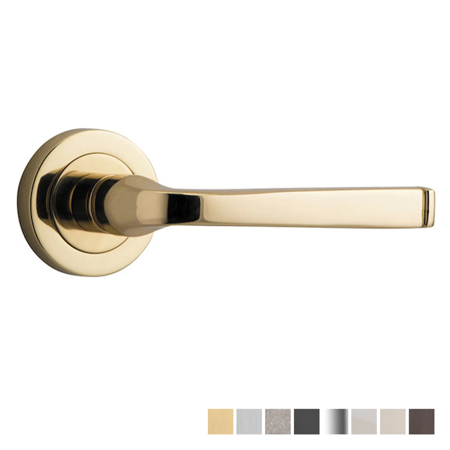 Iver Annecy Door Lever Handle on Round Rose