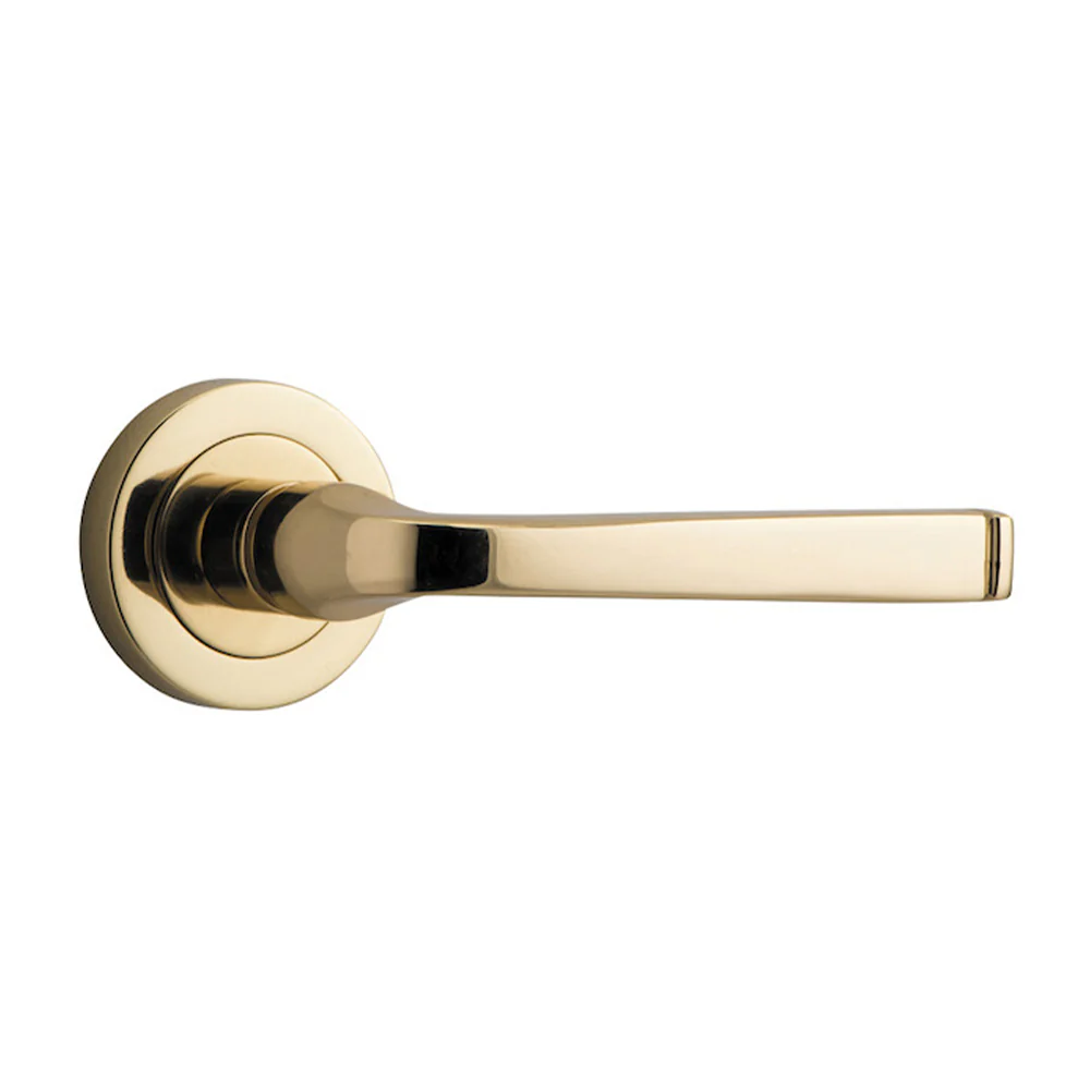 Iver Annecy Door Lever Handle on Round Rose - Image 3