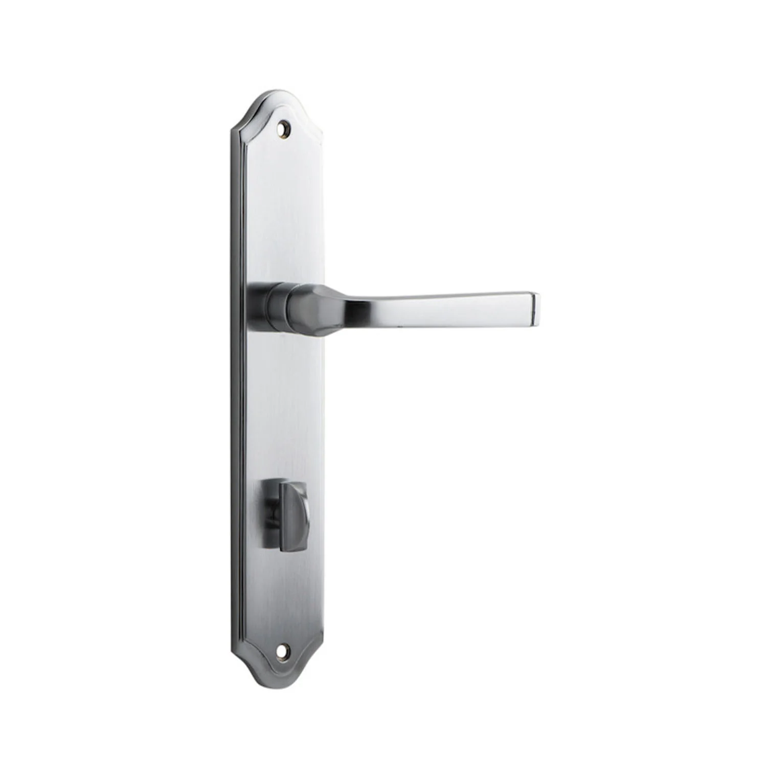 Iver Annecy Door Lever Handle on Shouldered Backplate Brushed Chrome - Image 4