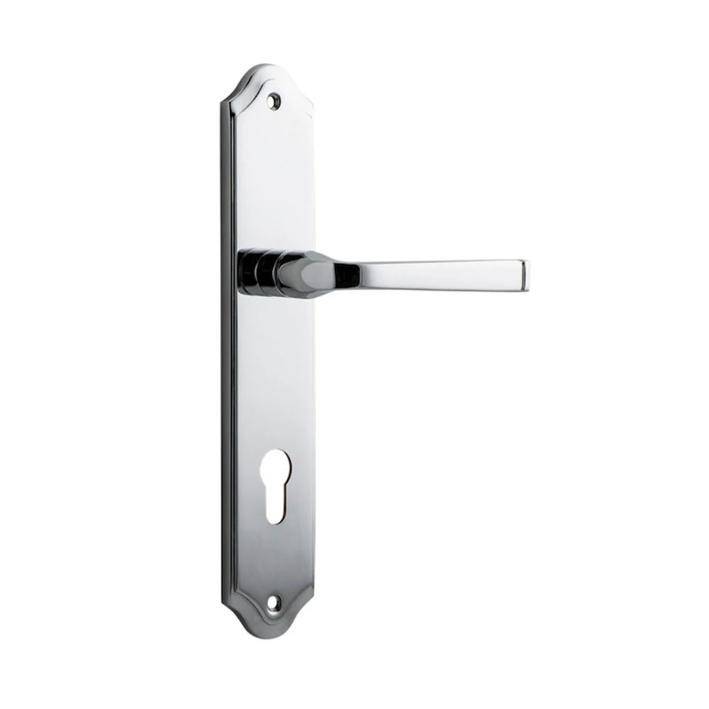 Iver Annecy Door Lever Handle on Shouldered Backplate Chrome Plated - Image 3