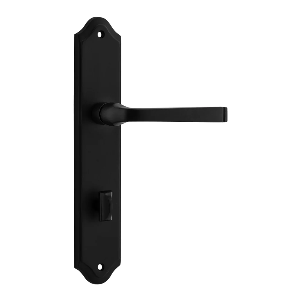Iver Annecy Door Lever Handle on Shouldered Backplate Matt Black - Image 6
