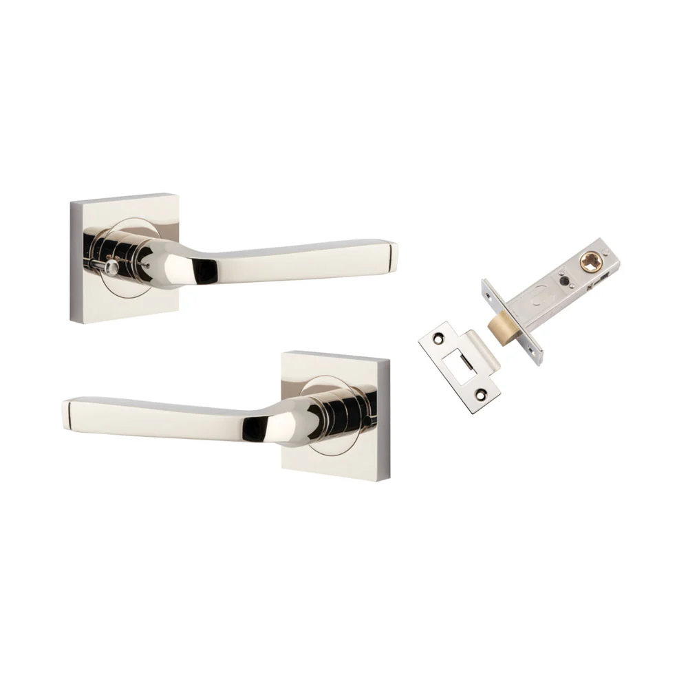 Iver Annecy Door Lever Handle on Square Rose Inbuilt Privacy - Image 8