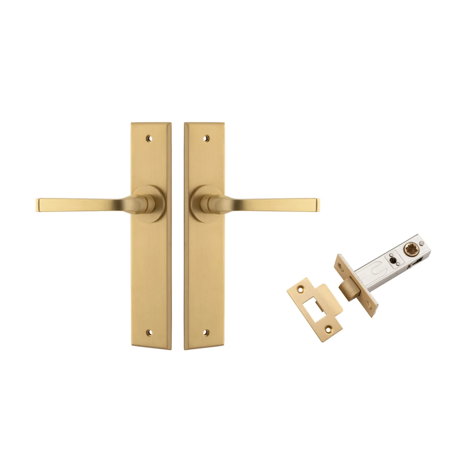 Iver Annecy Door Lever on Chamfered Backplate Passage Kit - Available in Various Finishes - Image 13