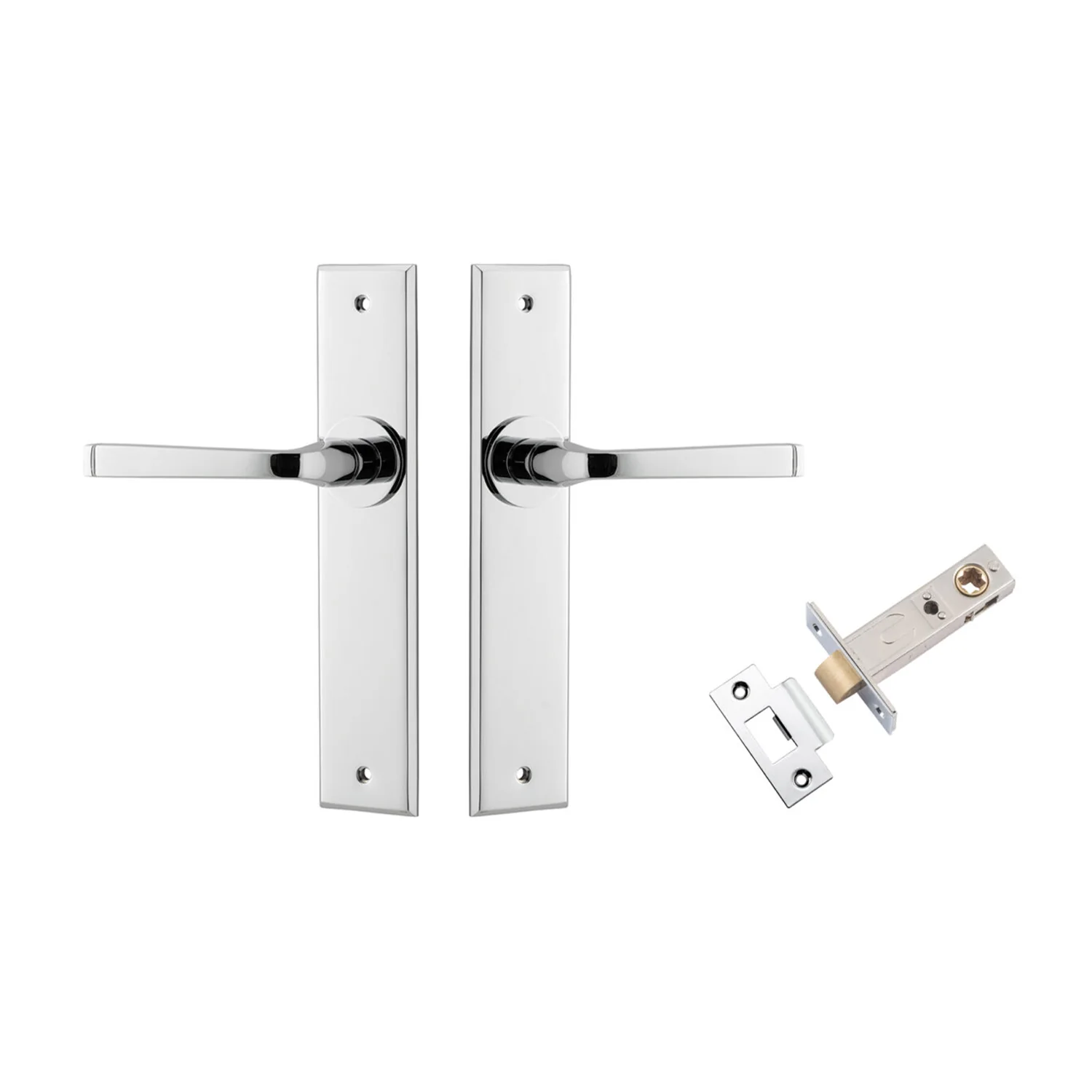 Iver Annecy Door Lever on Chamfered Backplate Passage Kit - Available in Various Finishes - Image 7