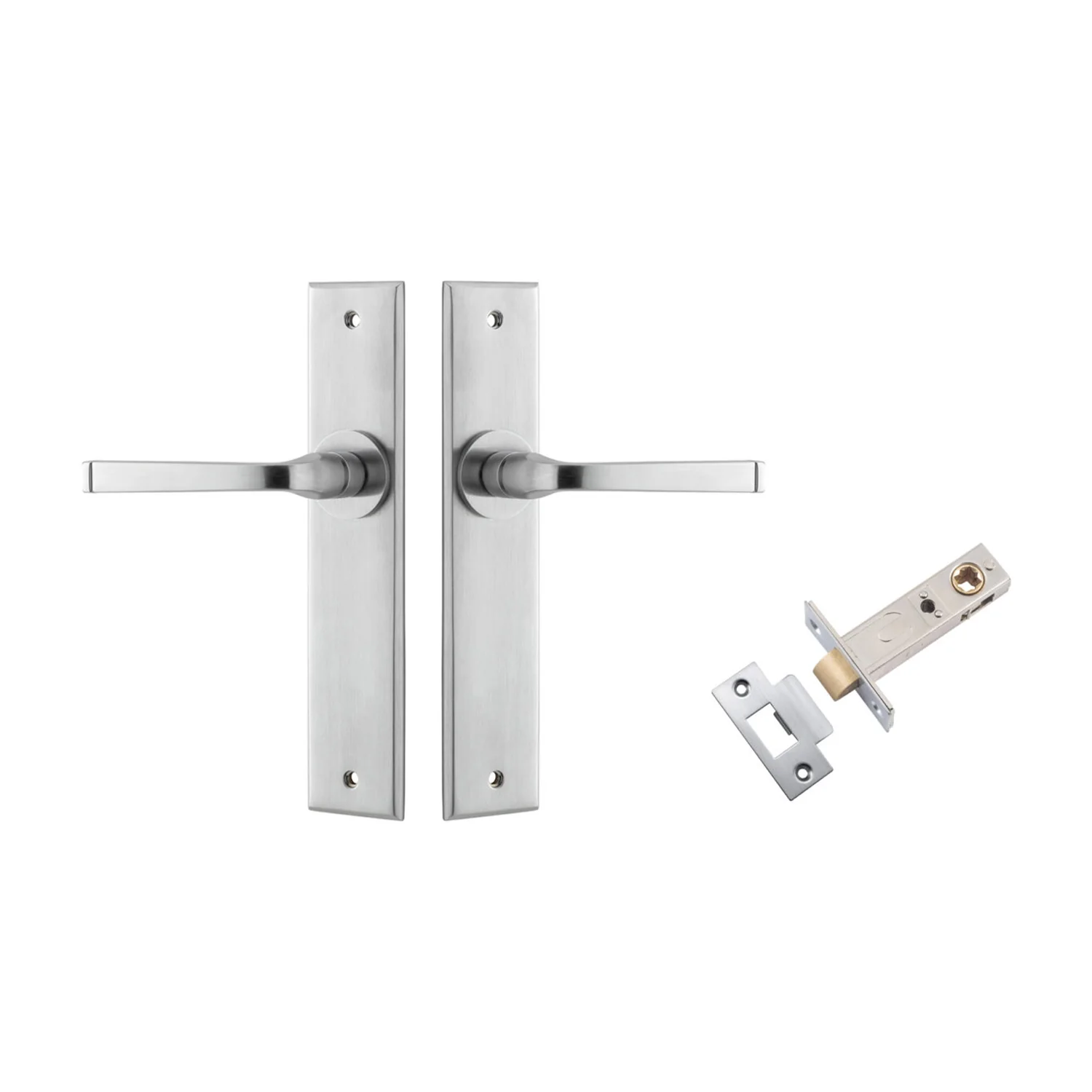 Iver Annecy Door Lever on Chamfered Backplate Passage Kit - Available in Various Finishes - Image 8