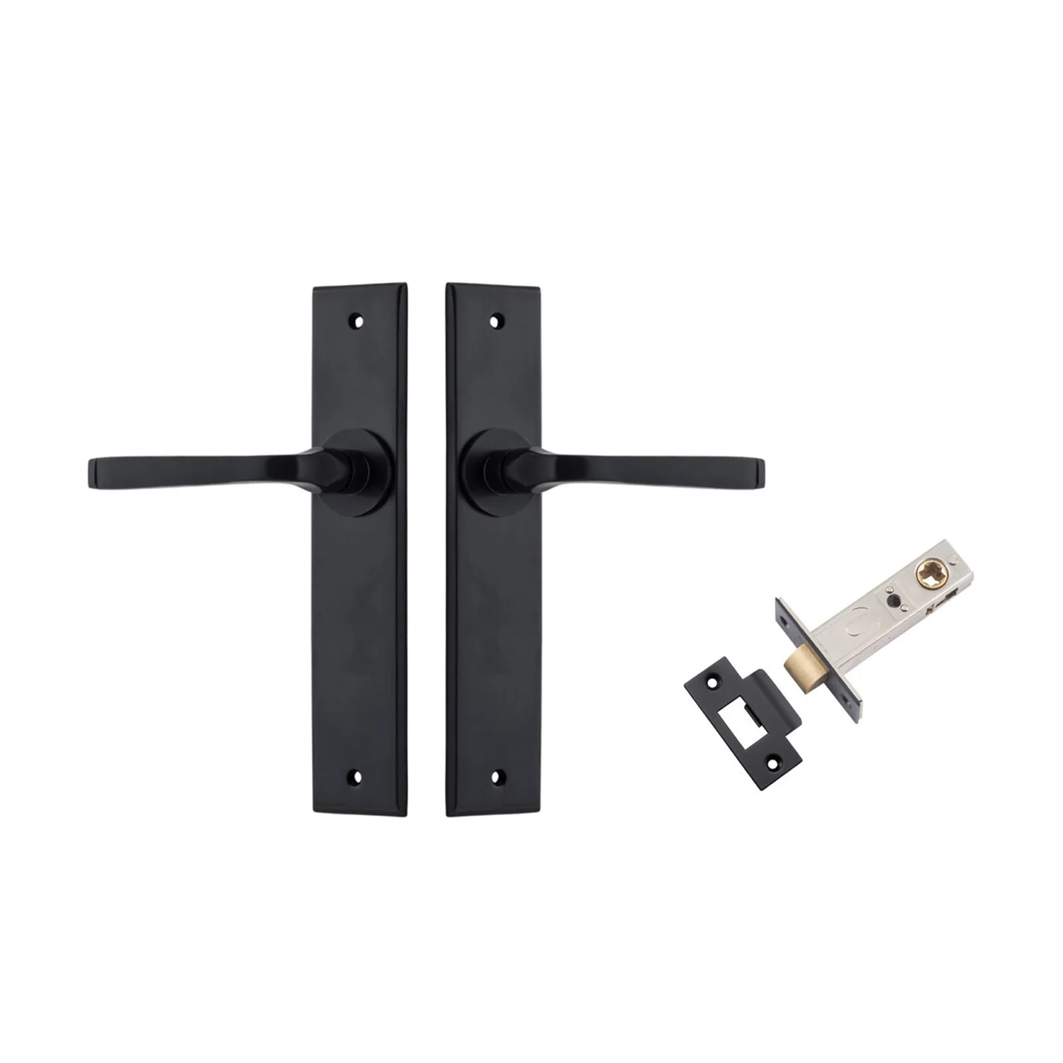 Iver Annecy Door Lever on Chamfered Backplate Passage Kit - Available in Various Finishes - Image 9