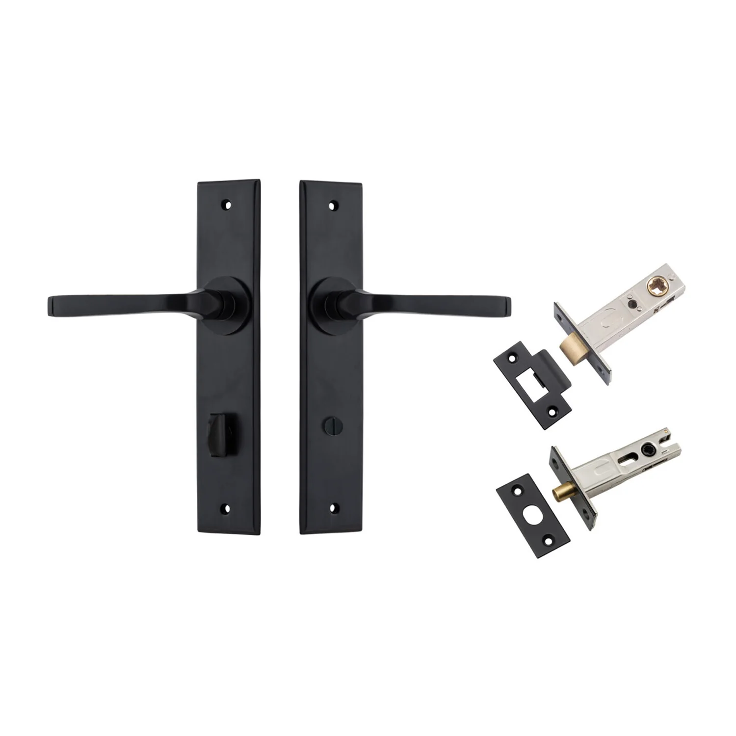 Iver Annecy Door Lever on Chamfered Backplate Privacy Kit - Available in Various Finishes - Image 11