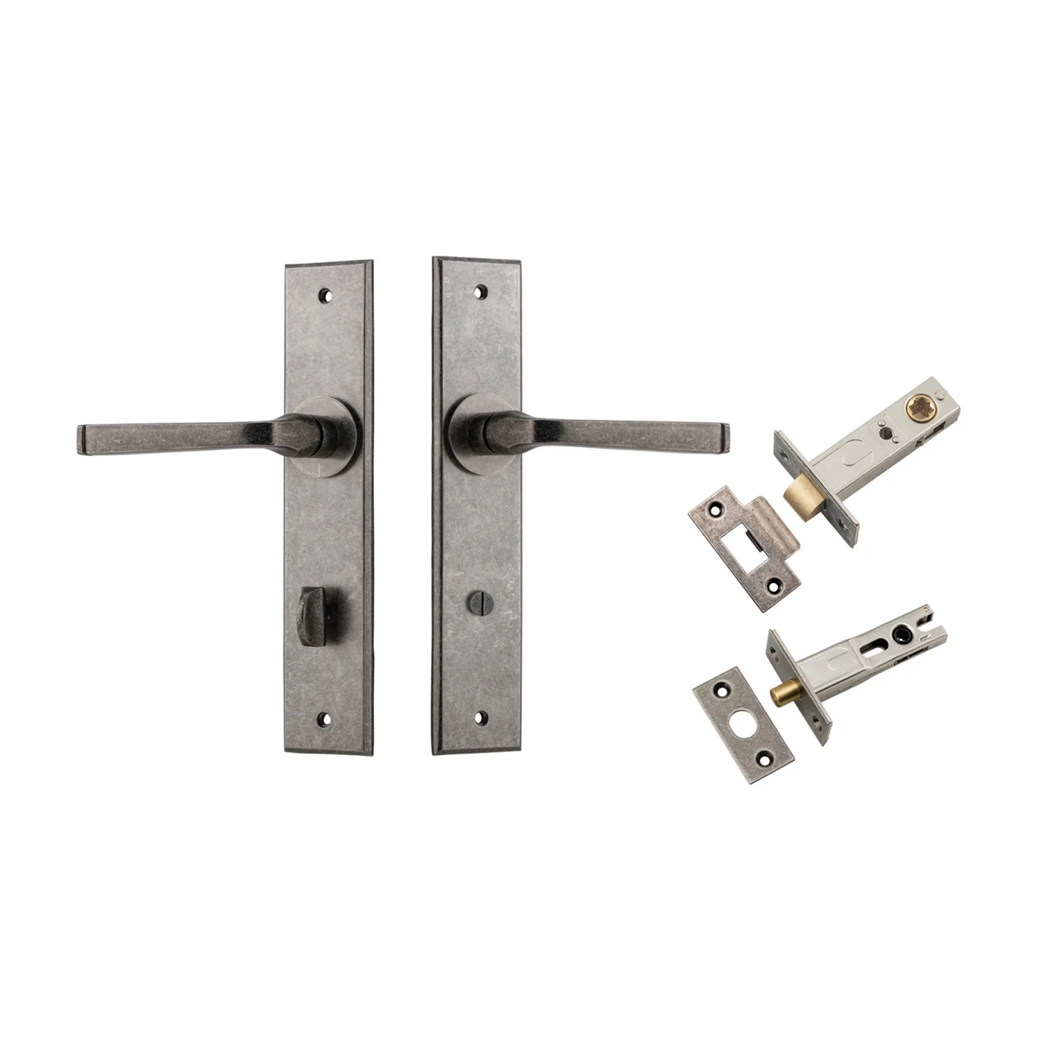 Iver Annecy Door Lever on Chamfered Backplate Privacy Kit - Available in Various Finishes - Image 12