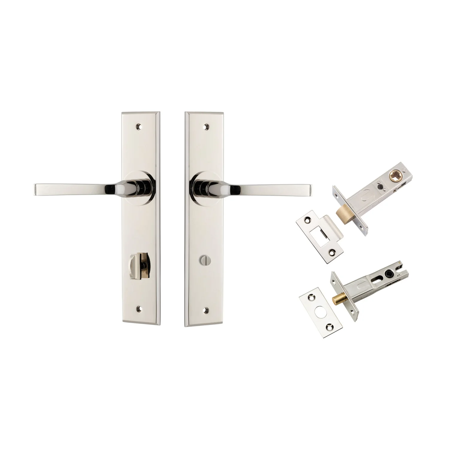 Iver Annecy Door Lever on Chamfered Backplate Privacy Kit - Available in Various Finishes - Image 13