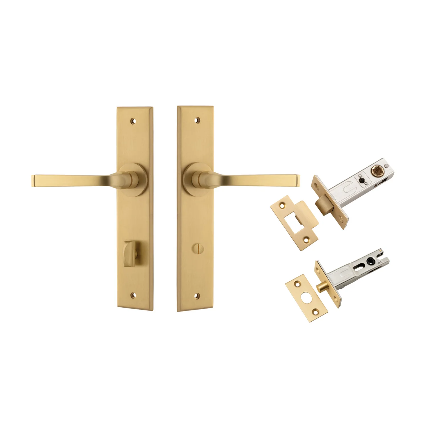 Iver Annecy Door Lever on Chamfered Backplate Privacy Kit - Available in Various Finishes - Image 15
