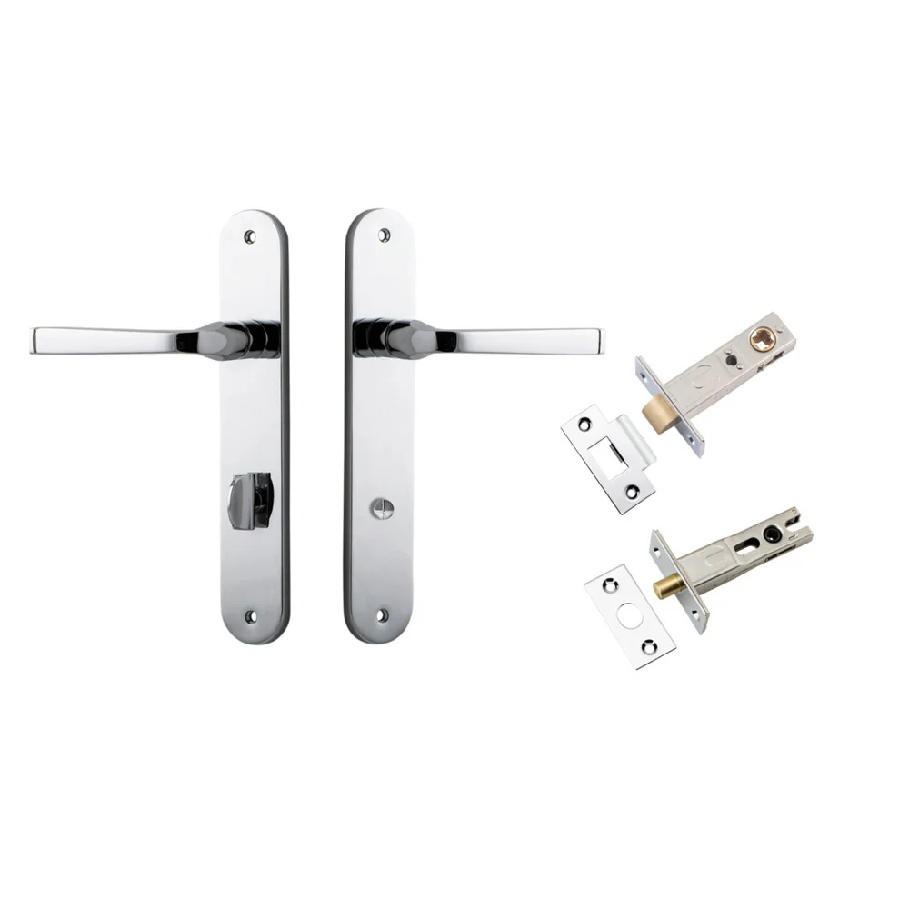 Iver Annecy Door Lever on Oval Backplate Privacy Kit with Turn - Available in Various Finishes - Image 11