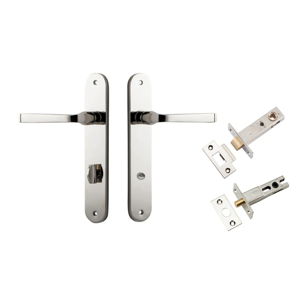 Iver Annecy Door Lever on Oval Backplate Privacy Kit with Turn - Available in Various Finishes - Image 12