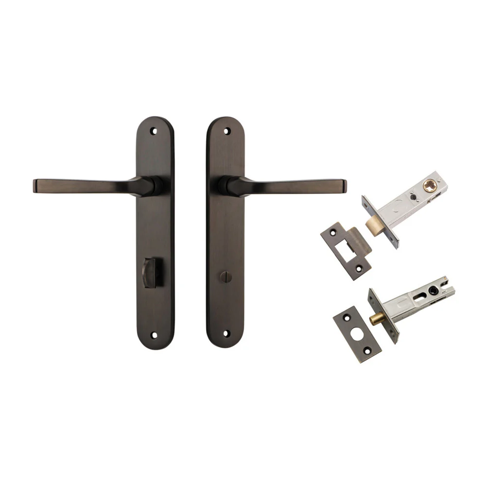 Iver Annecy Door Lever on Oval Backplate Privacy Kit with Turn - Available in Various Finishes - Image 14