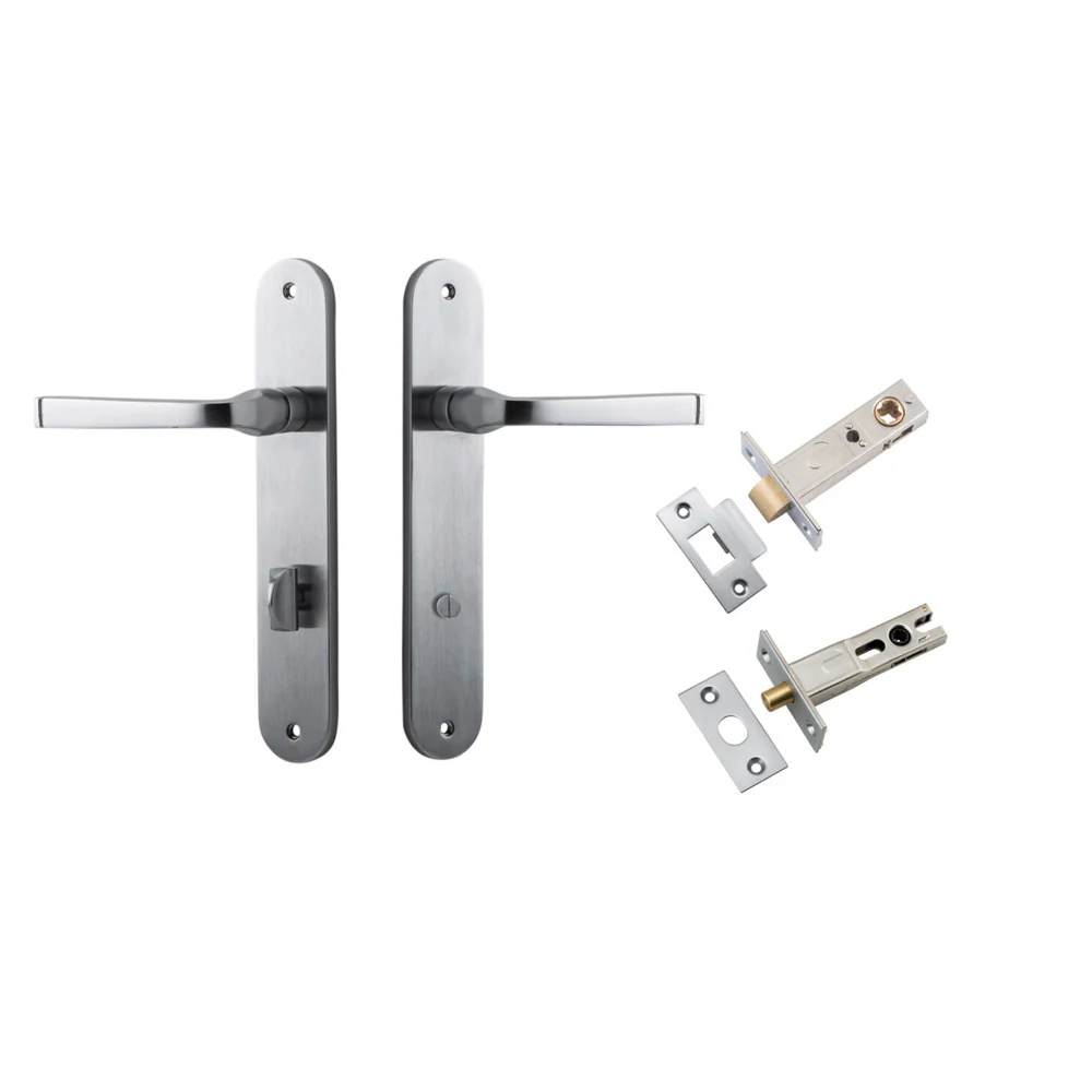 Iver Annecy Door Lever on Oval Backplate Privacy Kit with Turn - Available in Various Finishes - Image 7