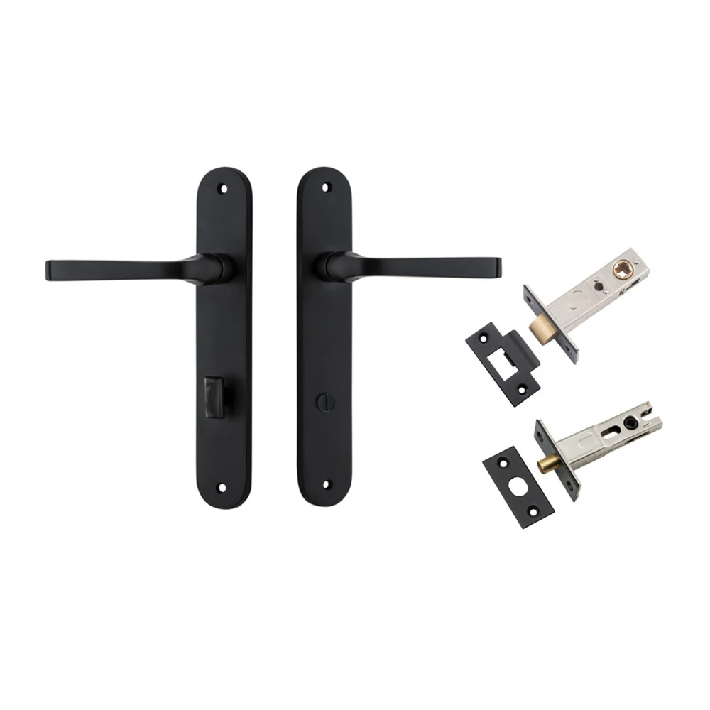 Iver Annecy Door Lever on Oval Backplate Privacy Kit with Turn - Available in Various Finishes - Image 9