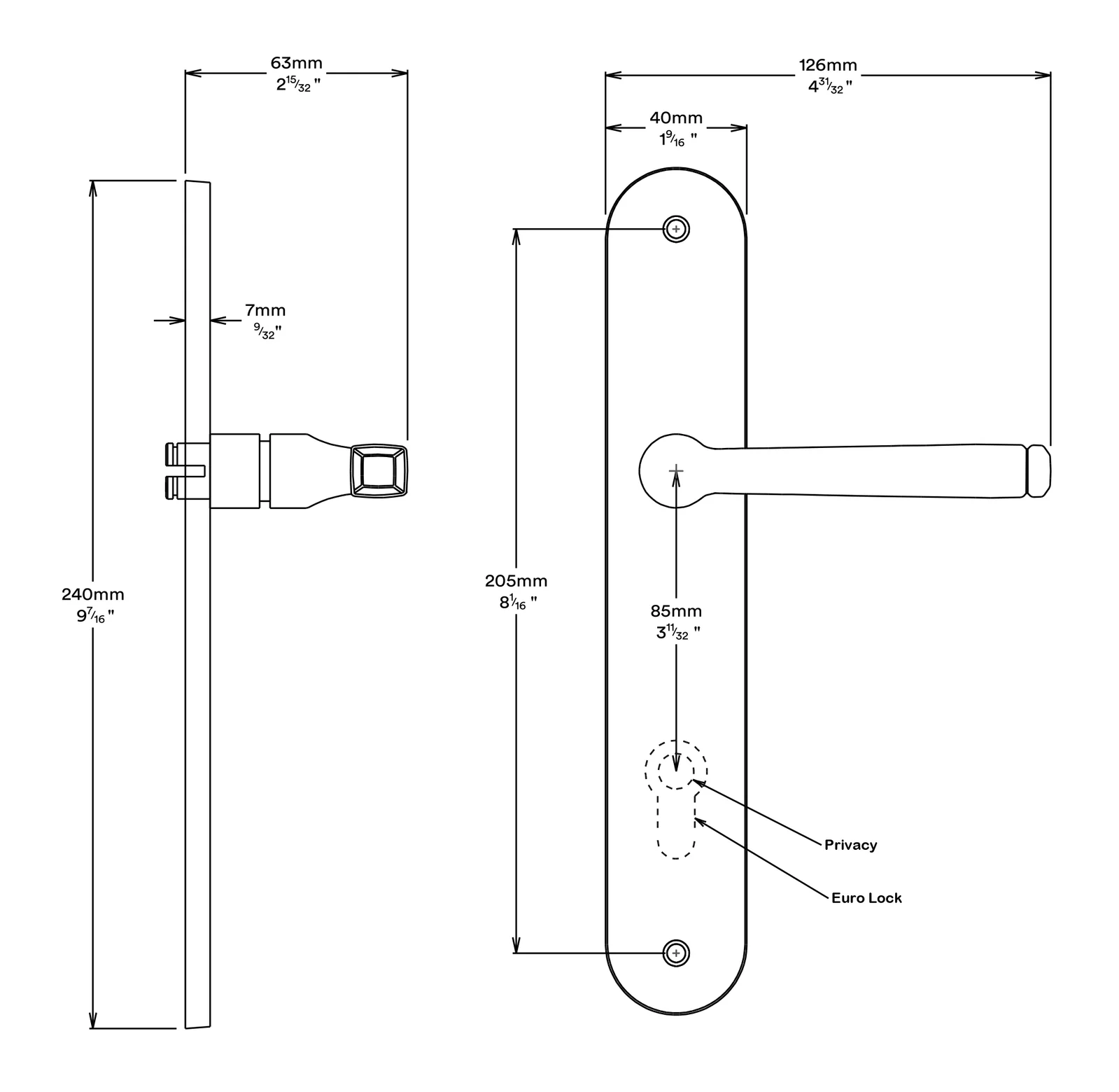 Iver Annecy Door Lever on Oval Backplate Passage Kit - Available in Various Finishes - Image 3
