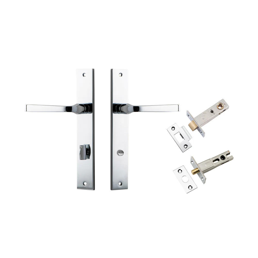 Iver Annecy Door Lever on Rectangular Backplate Privacy Kit with Turn - Image 11