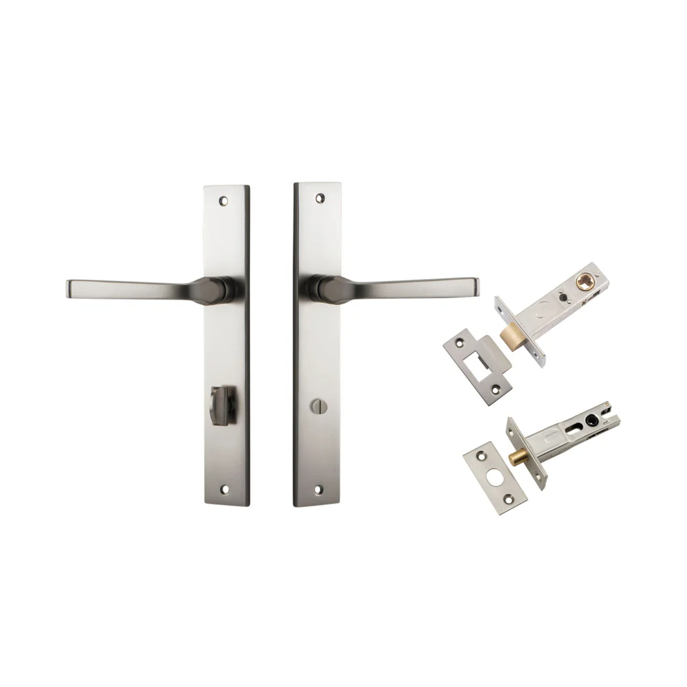 Iver Annecy Door Lever on Rectangular Backplate Privacy Kit with Turn - Image 13