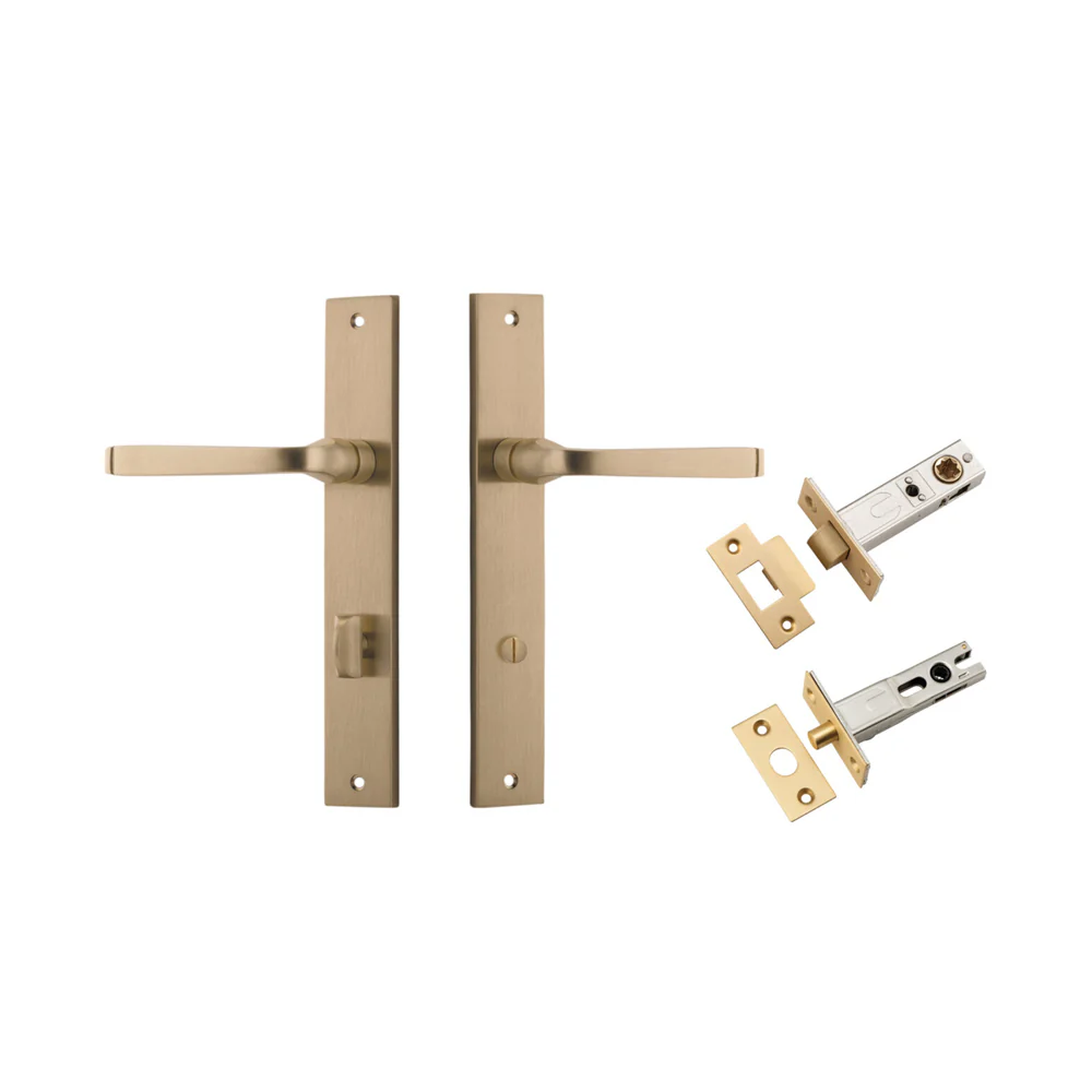 Iver Annecy Door Lever on Rectangular Backplate Privacy Kit with Turn - Image 6