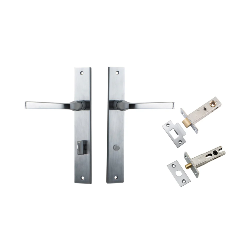 Iver Annecy Door Lever on Rectangular Backplate Privacy Kit with Turn - Image 7