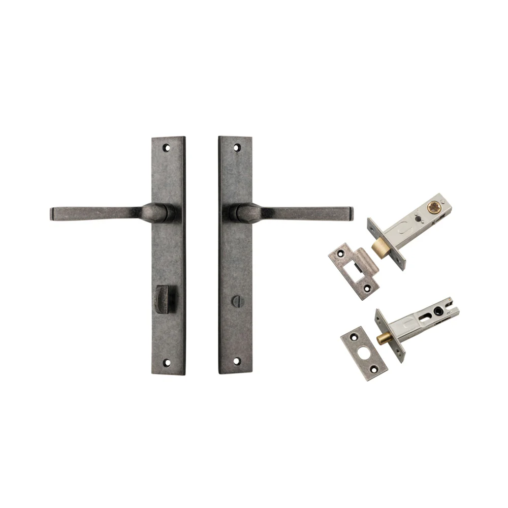Iver Annecy Door Lever on Rectangular Backplate Privacy Kit with Turn - Image 8