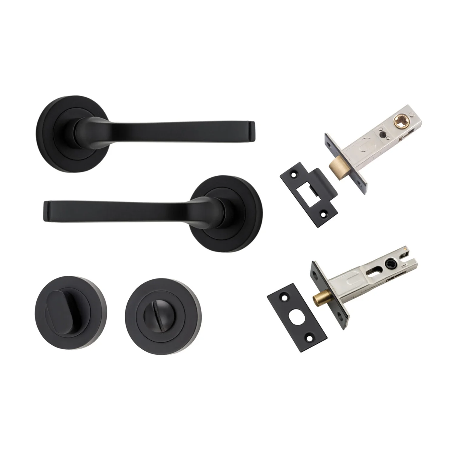 Iver Annecy Door Lever on Round Rose Privacy Kit - Available in Various Finishes - Image 10