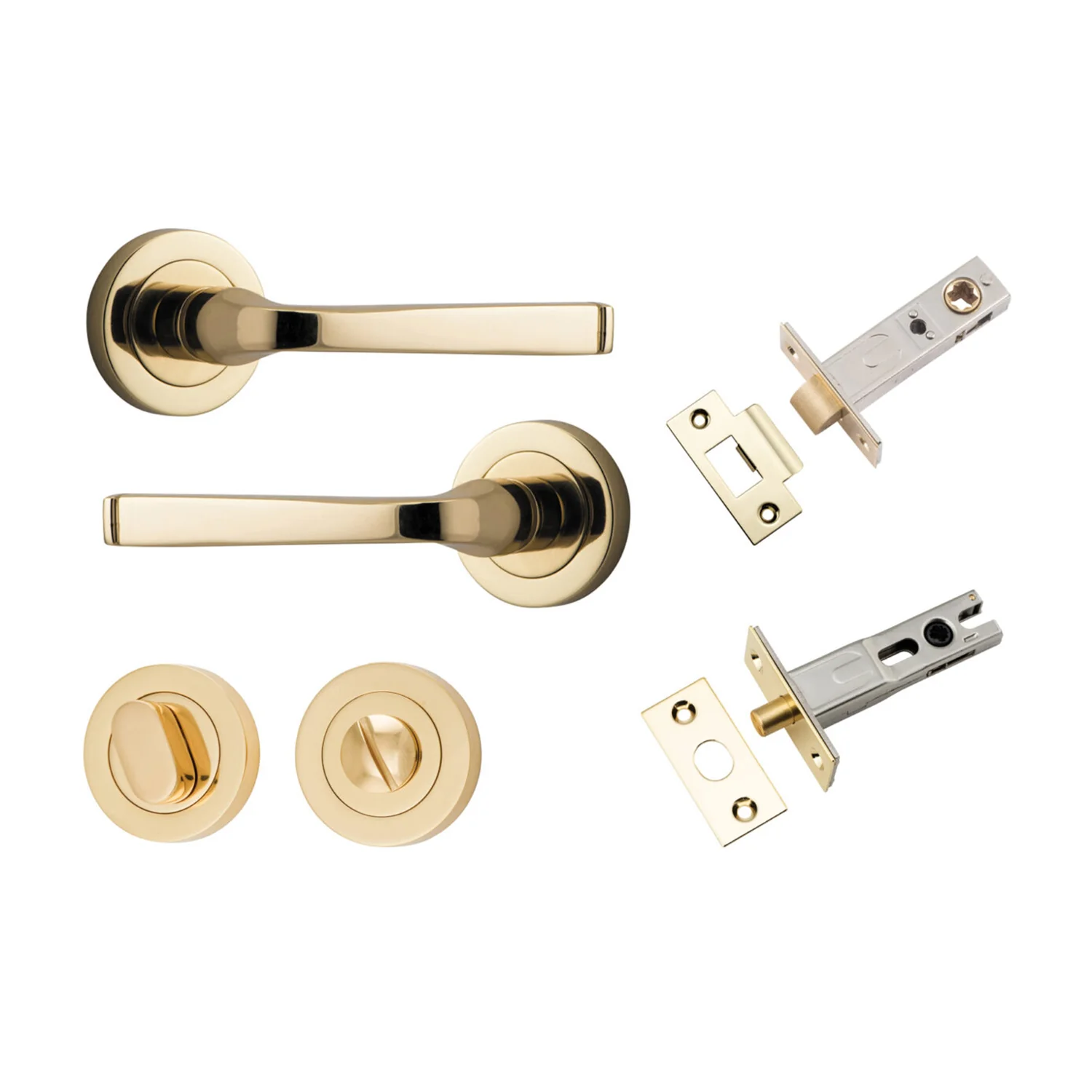 Iver Annecy Door Lever on Round Rose Privacy Kit - Available in Various Finishes - Image 11