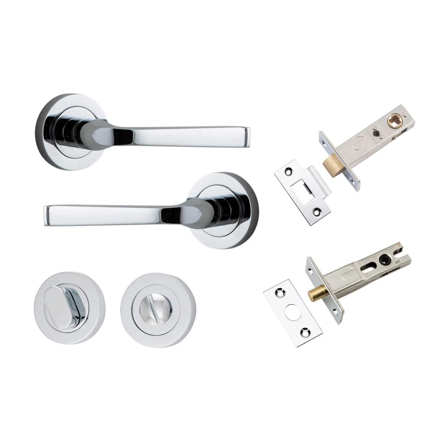 Iver Annecy Door Lever on Round Rose Privacy Kit - Available in Various Finishes - Image 12