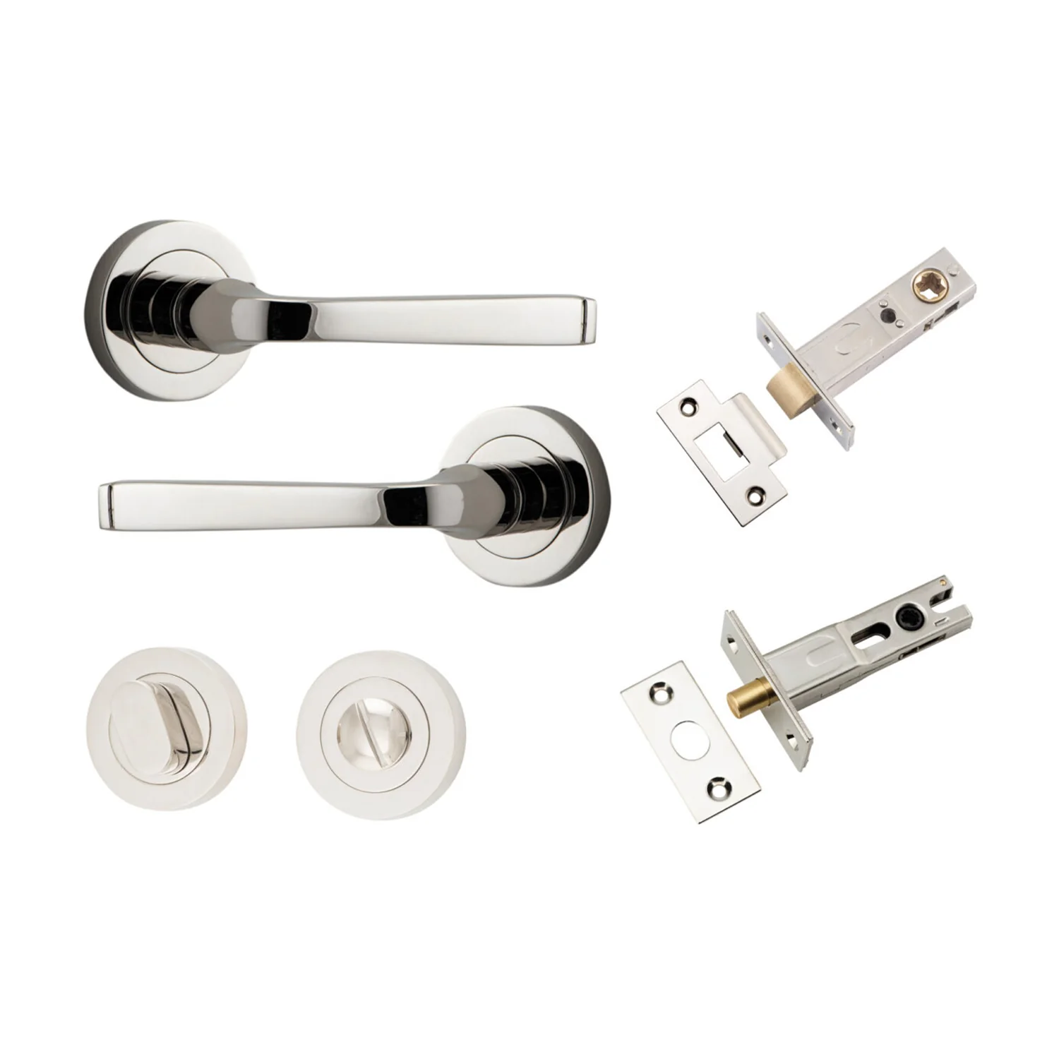 Iver Annecy Door Lever on Round Rose Privacy Kit - Available in Various Finishes - Image 13