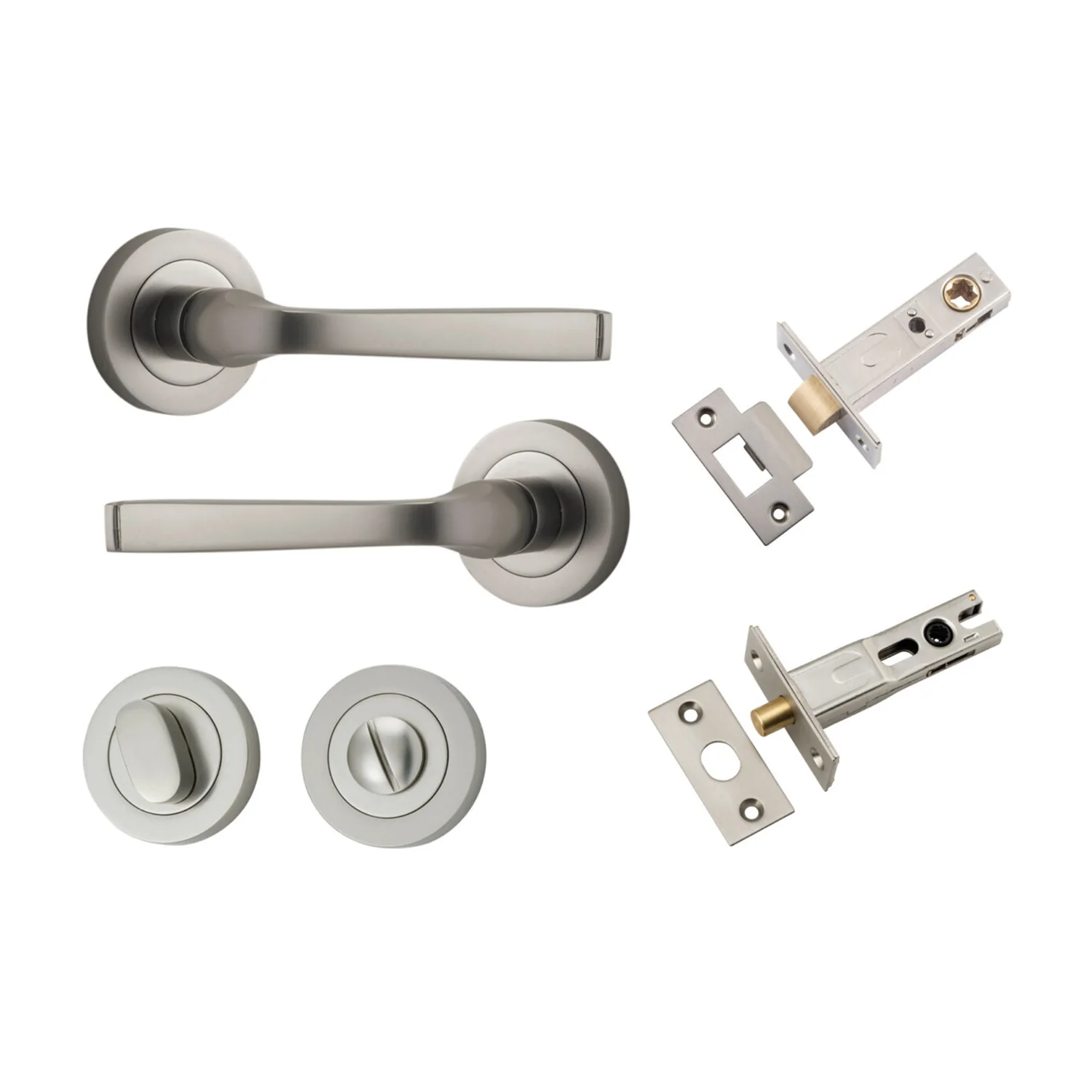 Iver Annecy Door Lever on Round Rose Privacy Kit - Available in Various Finishes - Image 14
