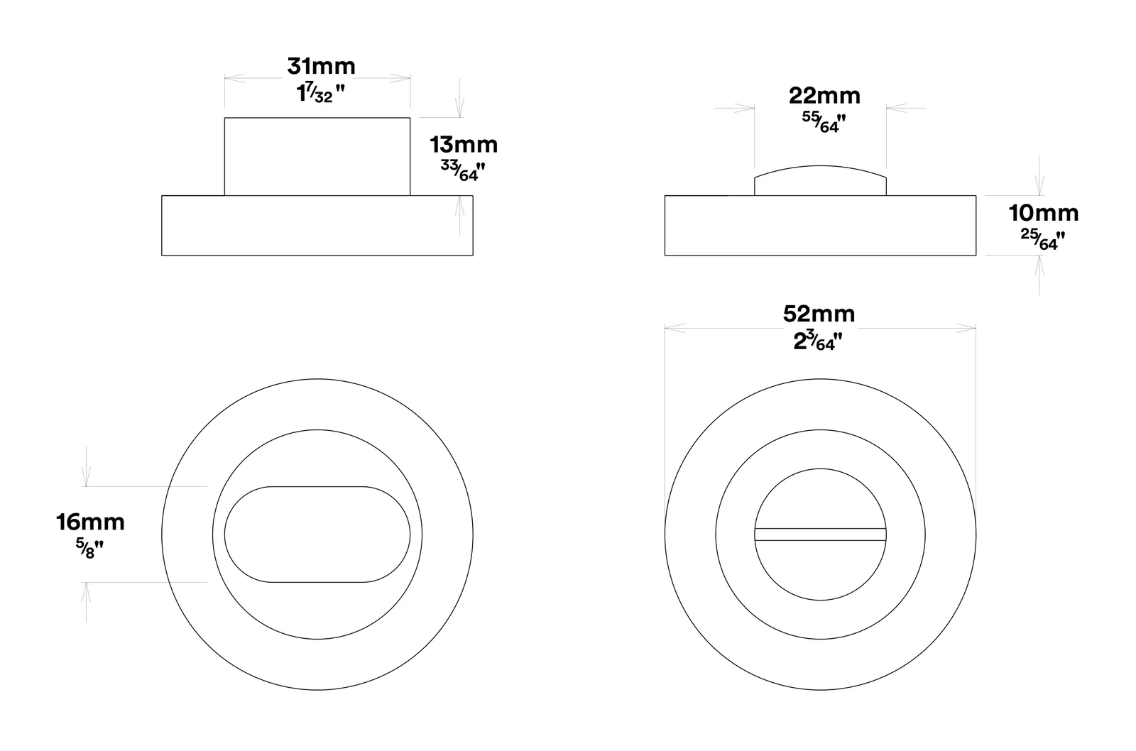 Iver Annecy Door Lever on Round Rose Privacy Kit - Available in Various Finishes - Image 4