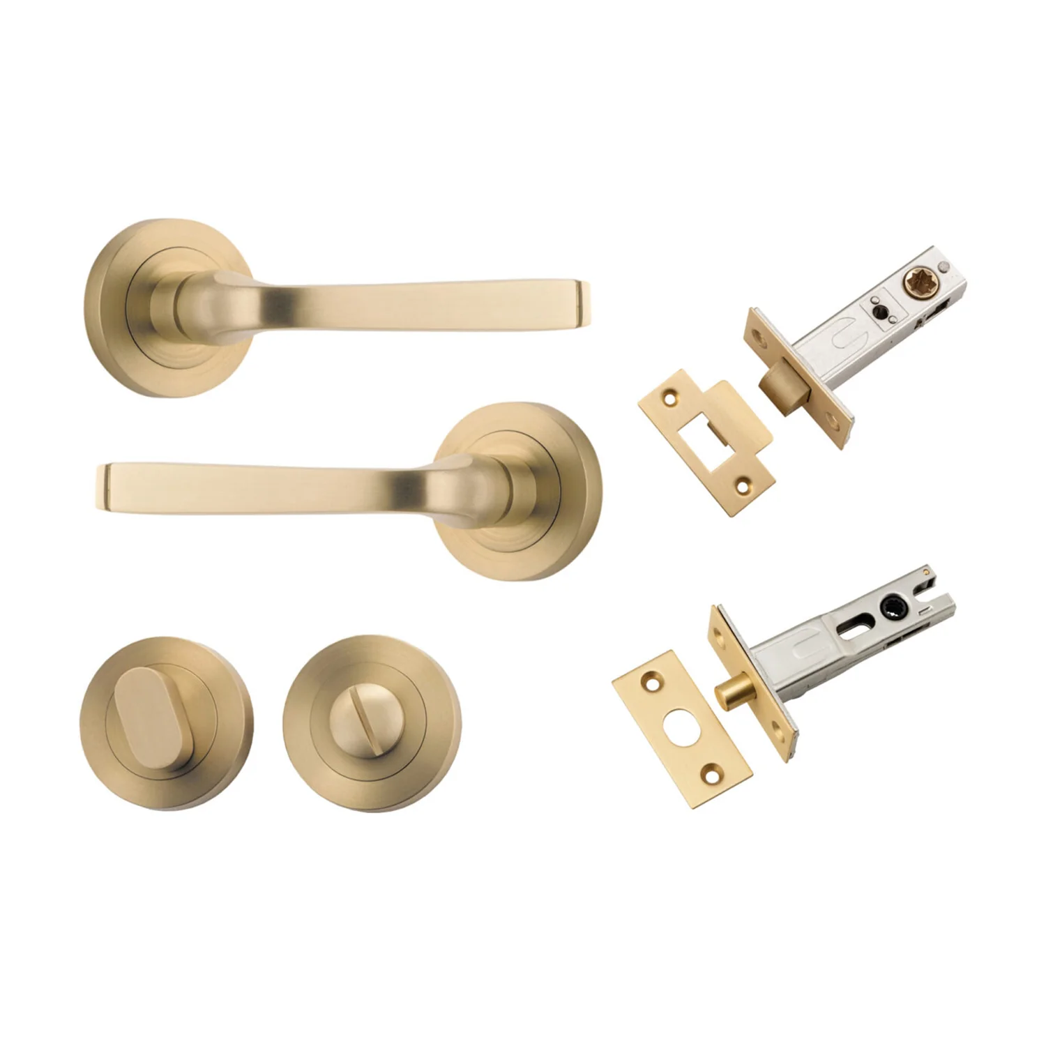 Iver Annecy Door Lever on Round Rose Privacy Kit - Available in Various Finishes - Image 7