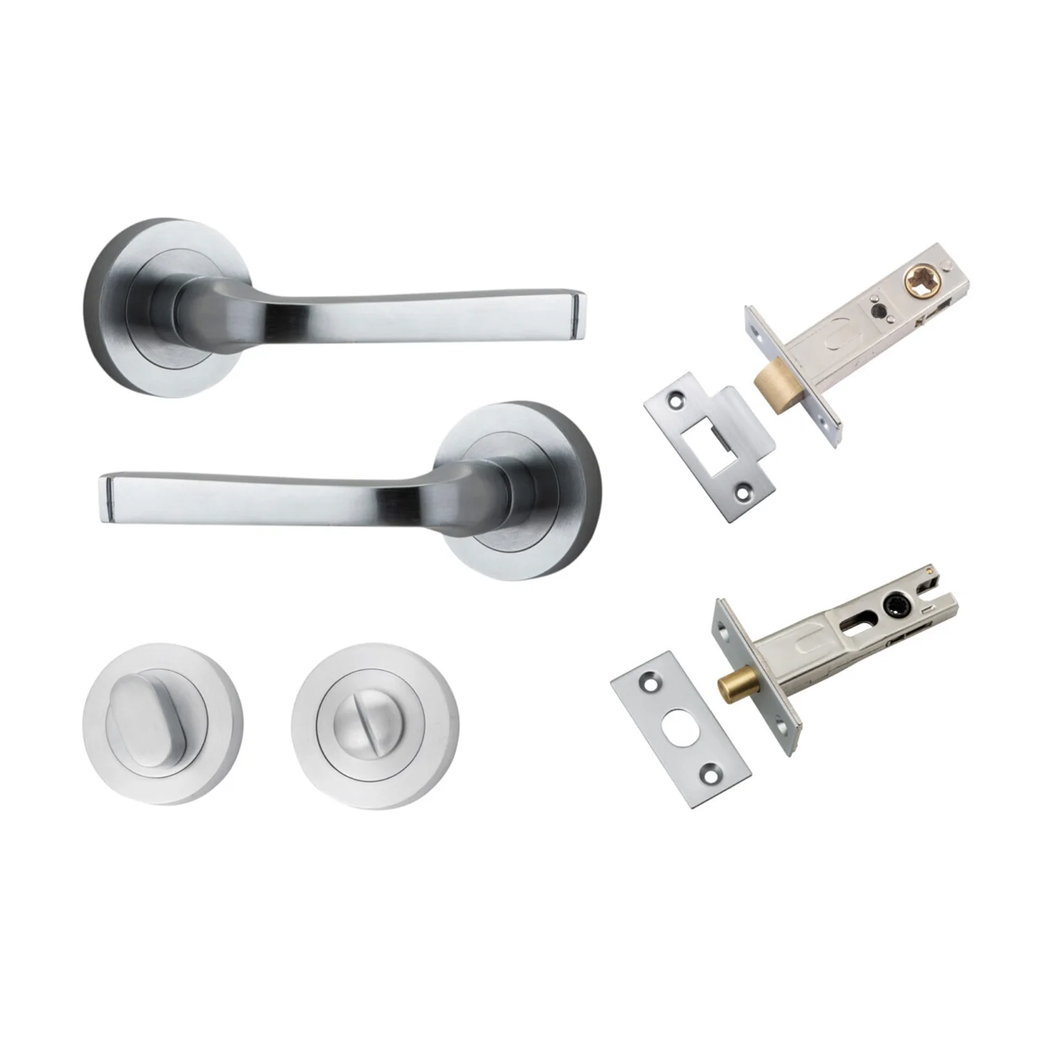 Iver Annecy Door Lever on Round Rose Privacy Kit - Available in Various Finishes - Image 8