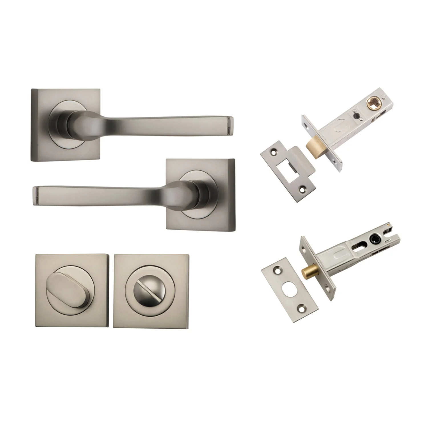 Iver Annecy Door Lever on Square Rose Privacy Kit - Available in Various Finishes - Image 14