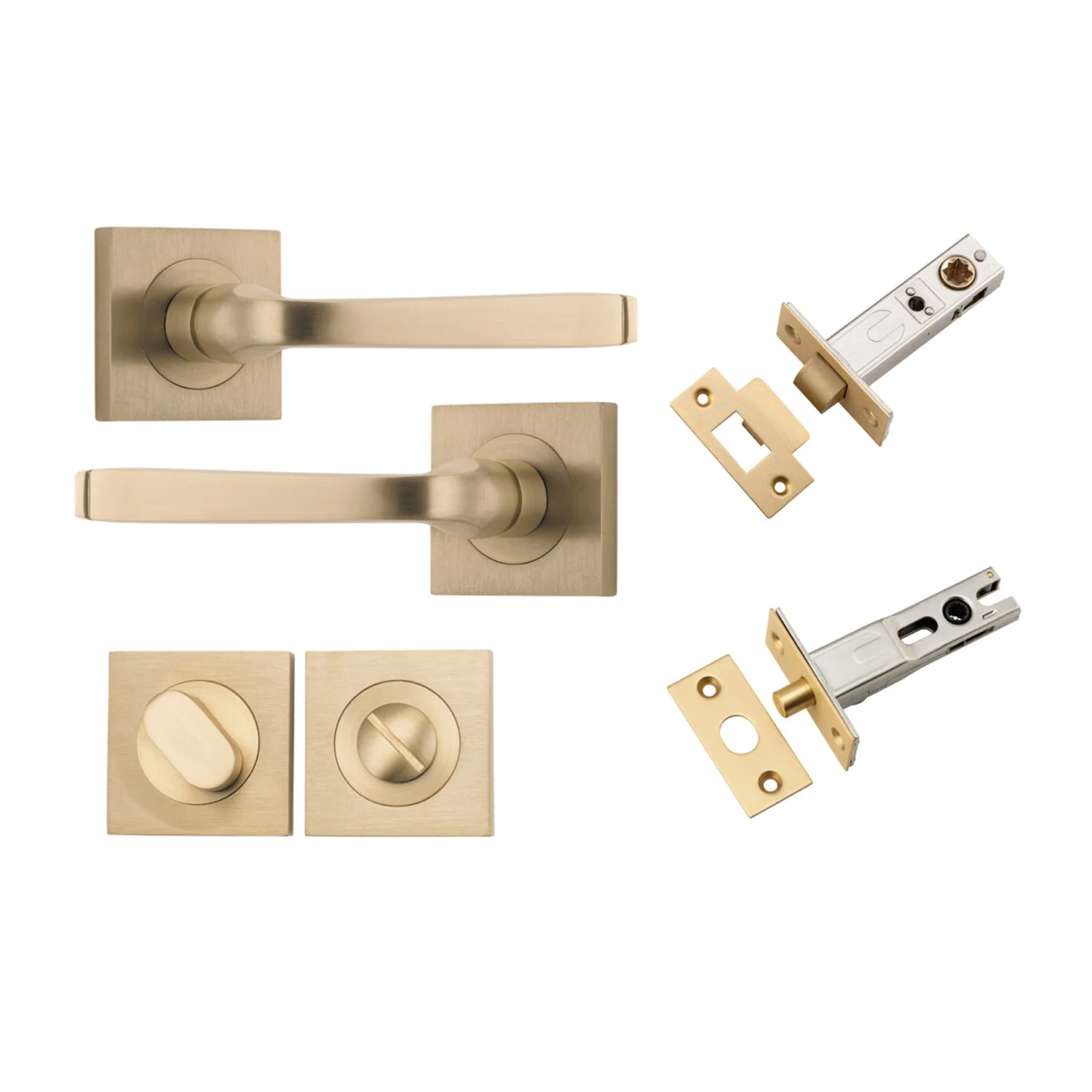 Iver Annecy Door Lever on Square Rose Privacy Kit - Available in Various Finishes - Image 7