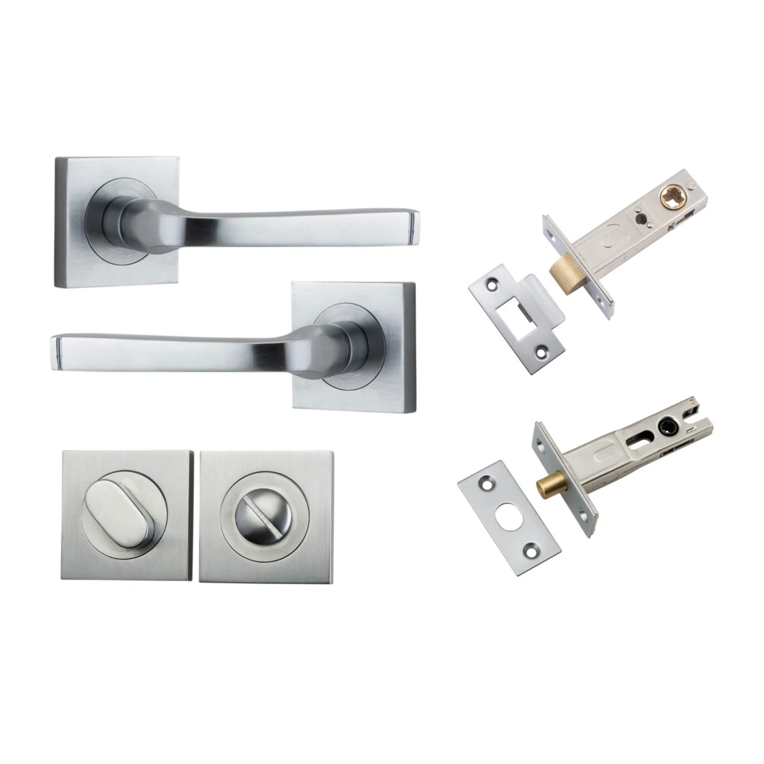 Iver Annecy Door Lever on Square Rose Privacy Kit - Available in Various Finishes - Image 8