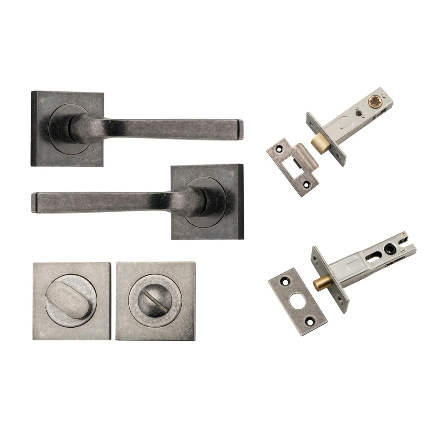 Iver Annecy Door Lever on Square Rose Privacy Kit - Available in Various Finishes - Image 9
