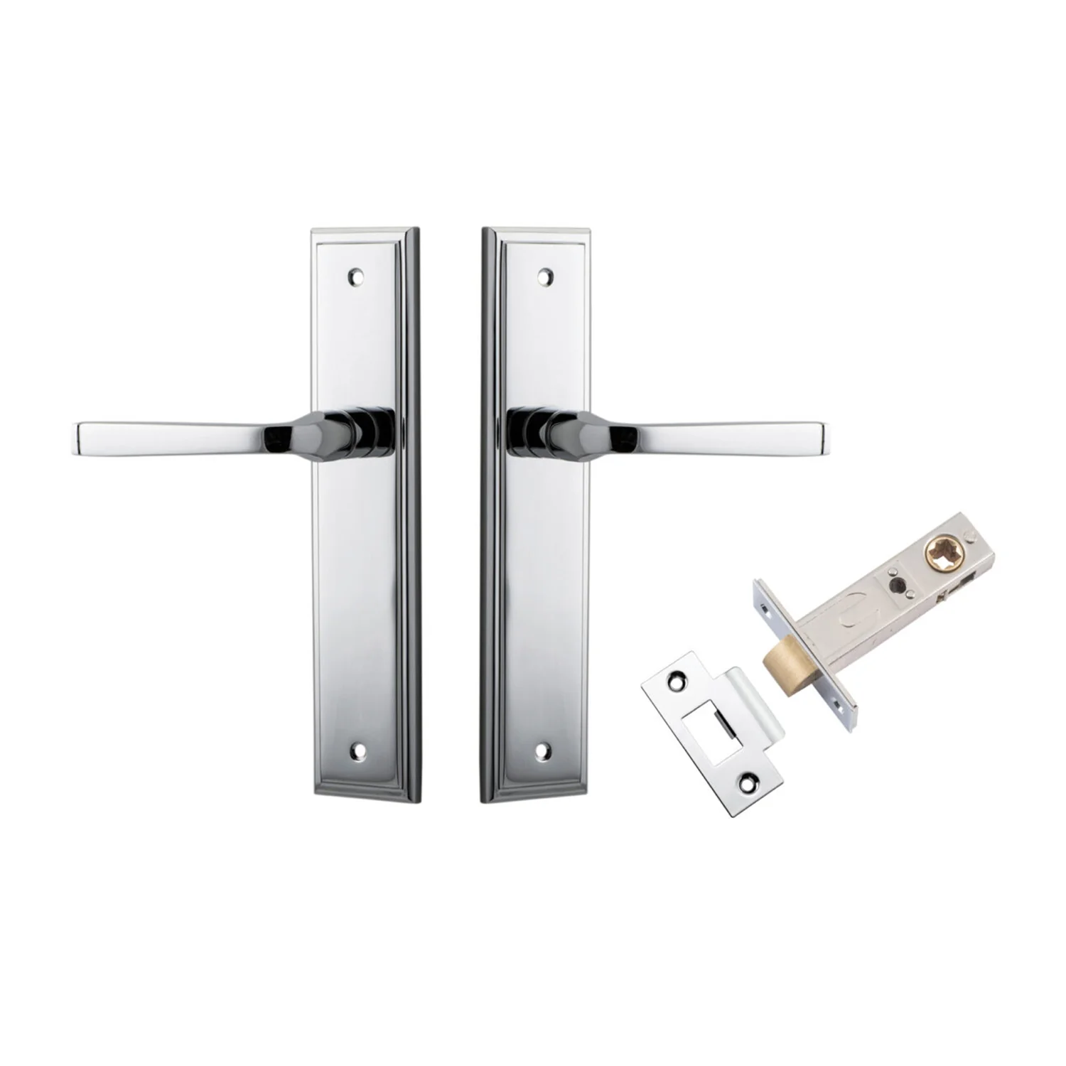 Iver Annecy Door Lever on Stepped Backplate Passage Kit - Available in Various Finishes - Image 10